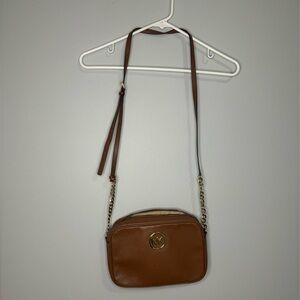 Michael Kors Brown Pebble Leather Crossbody